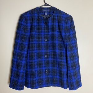 Woman’s plaid blazer